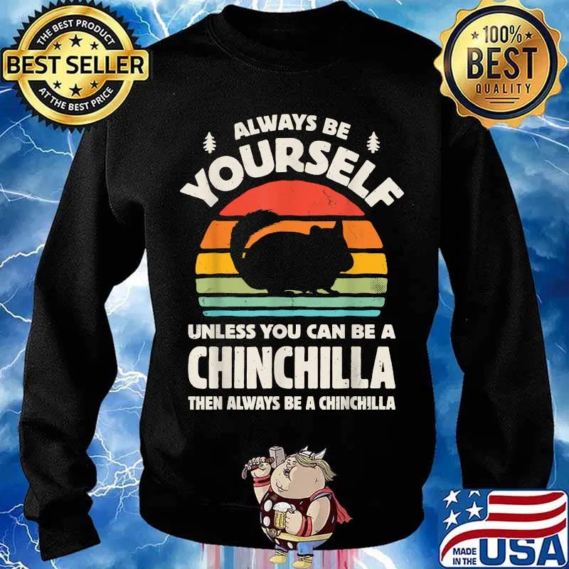 Always Be Yourself Unless You Can Be A Chinchilla Then Be Vintage Sunset Shirt Sweater