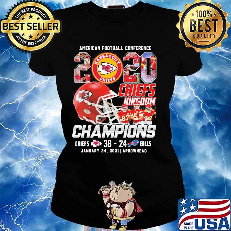 American Football Conference Chiefs Kingdom Champions Shirt Ladies tee