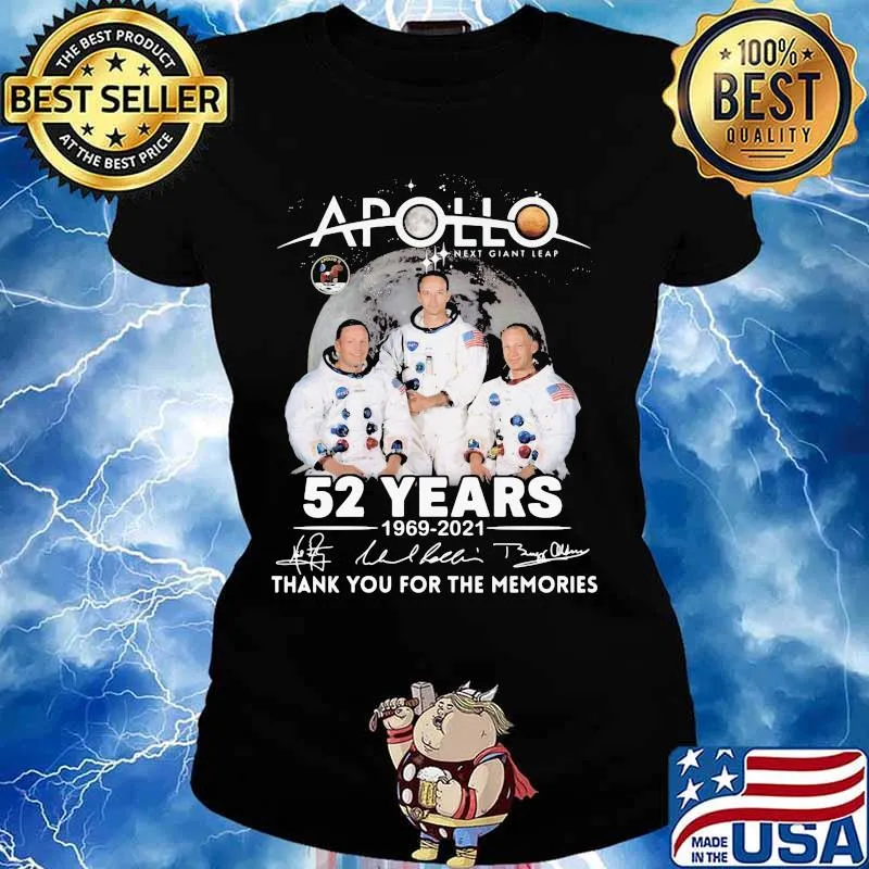 Apollo 52 Years Of 1969 2021 Thank You For The Memories Signature Shirt Ladies tee