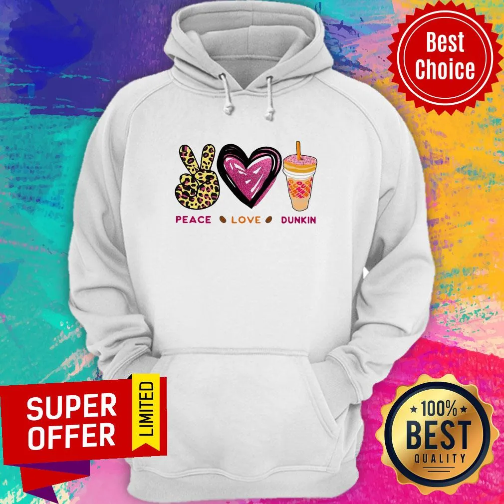 Awesome Peace Love Dunkin Shirt - Image 2