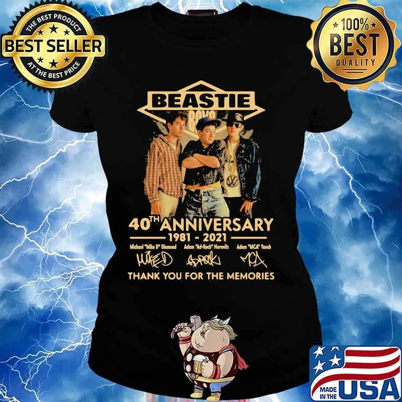 Beastie Boys 40th Anniversary 1981 2021 Thank You For The Memories Signature Shirt Ladies tee