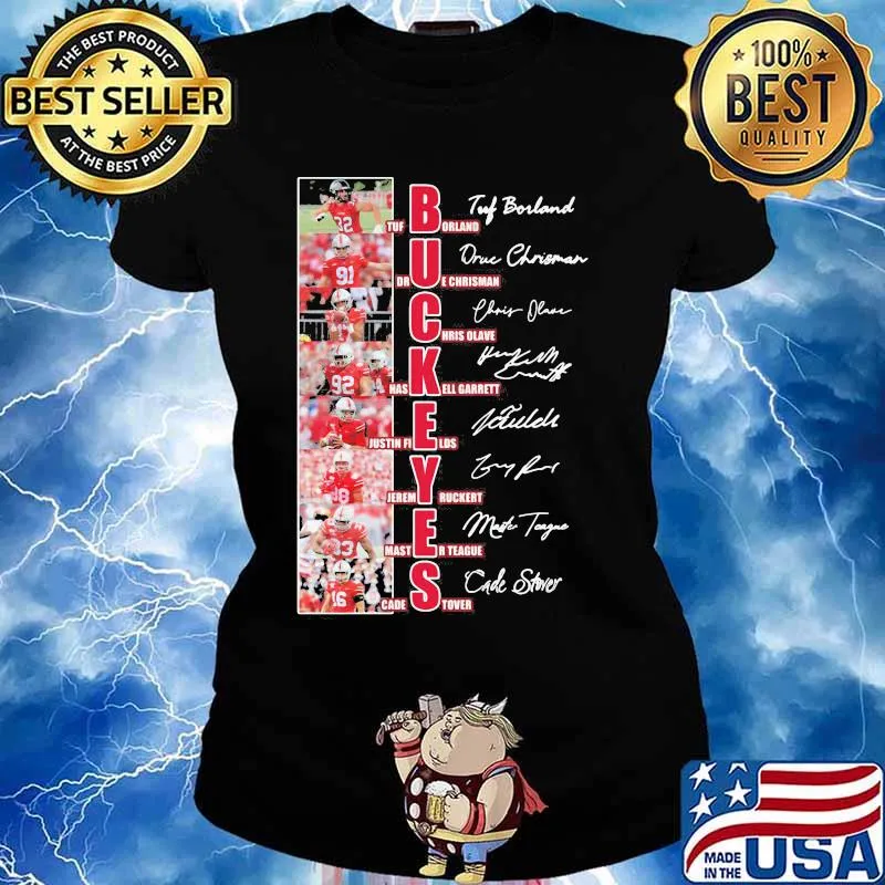 Buckeyes Name Player Team With Signature Shirt Ladies tee