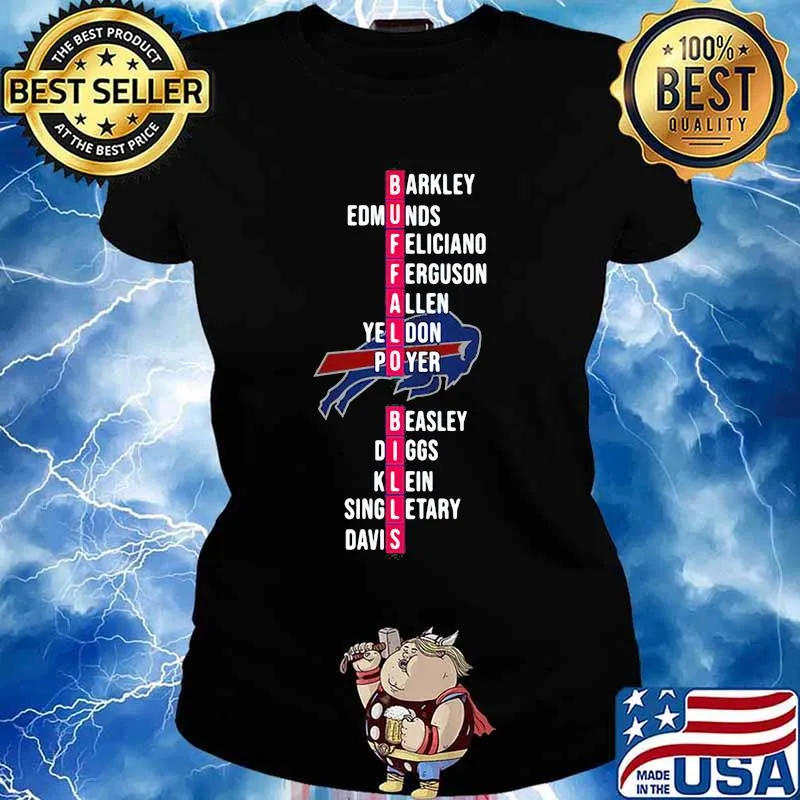 Buffalo Bills Team Football Player Name Shirt Ladies tee