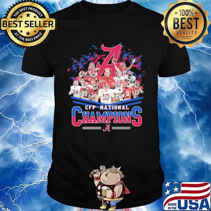 Cfp National Champions Alabama Crimson Tide Football Shirt