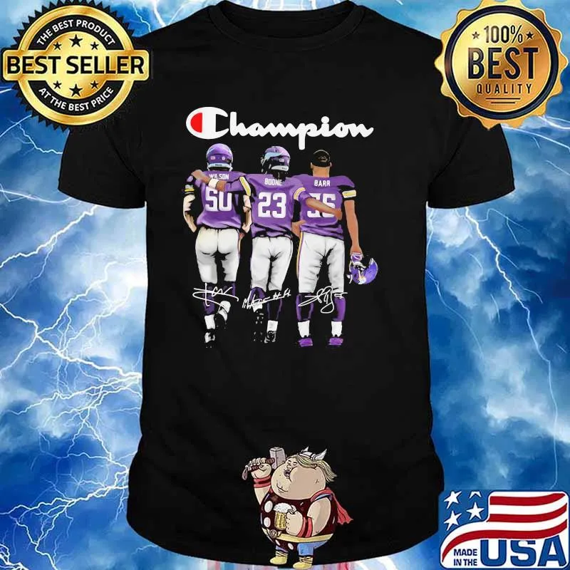 Champion Minnesota Vikings Football Signature Barr Shirt Unisex
