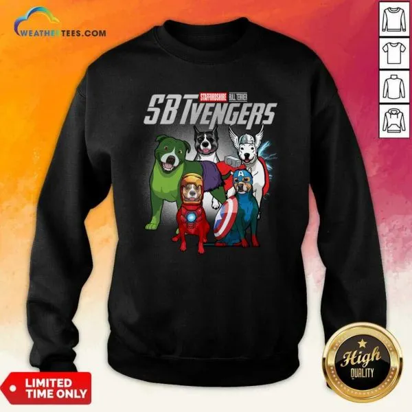 Cool Staffordshire Bull Terrier Marvel Avengers Sbtvengers Shirt - Image 4