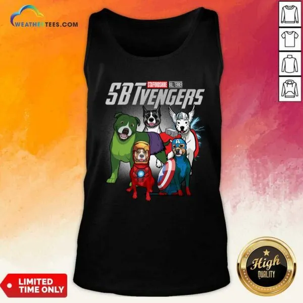 Cool Staffordshire Bull Terrier Marvel Avengers Sbtvengers Shirt - Image 3