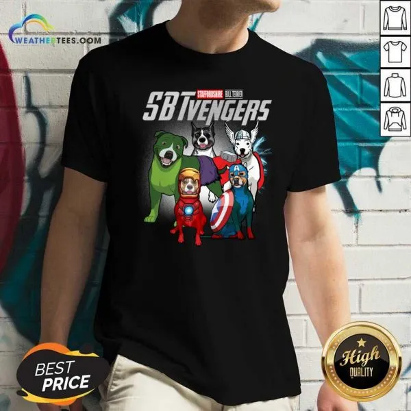 Cool Staffordshire Bull Terrier Marvel Avengers Sbtvengers Shirt - Image 2