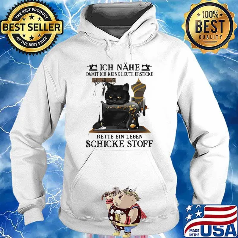 Damit Ich Keine Leute Ersticke Rette Ein Leben Schicke Stoff Cat Shirt Hoodie