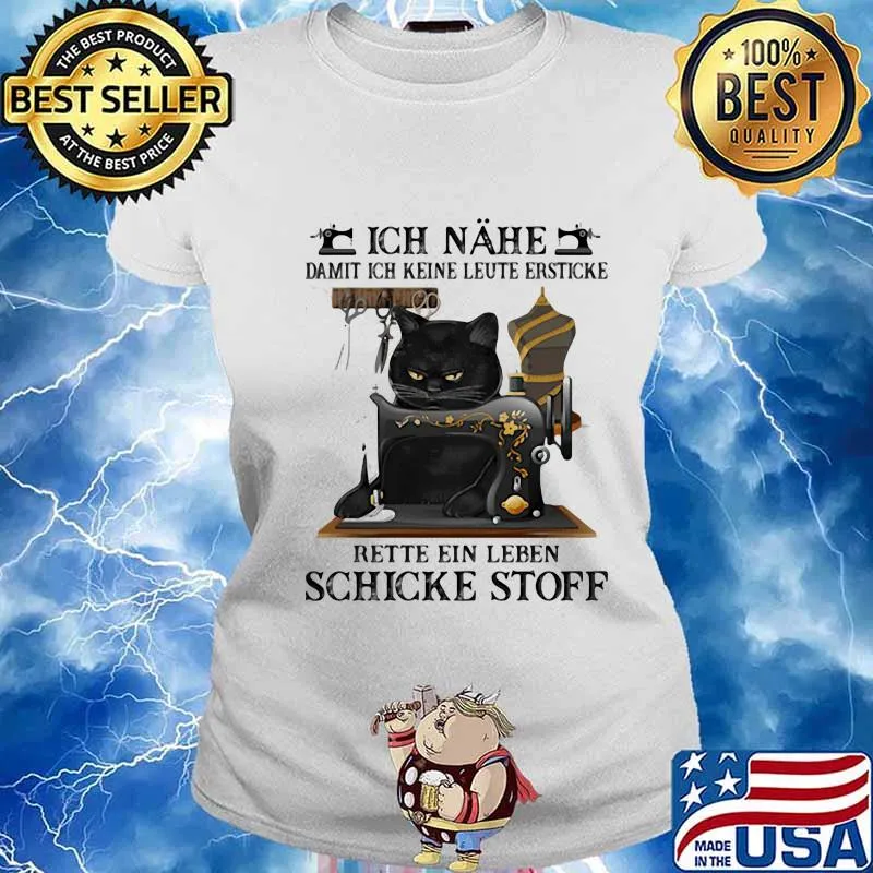 Damit Ich Keine Leute Ersticke Rette Ein Leben Schicke Stoff Cat Shirt Ladies tee