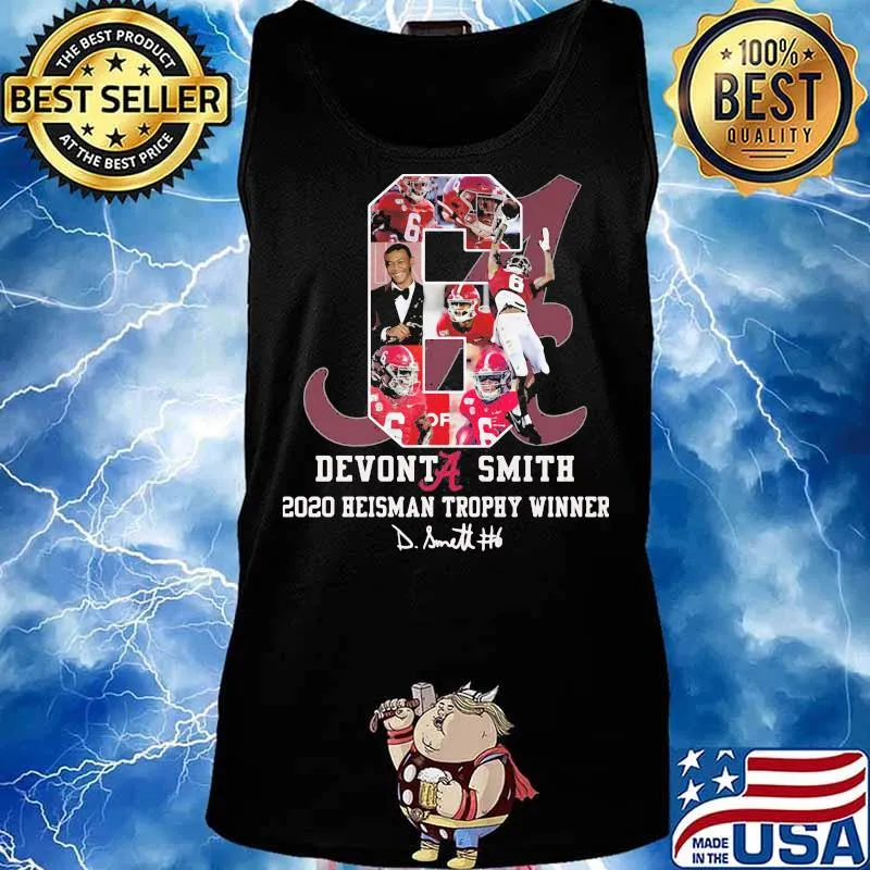 Devonta Smith 2020 Heiman Trophy Winner Signature Shirt Tank top