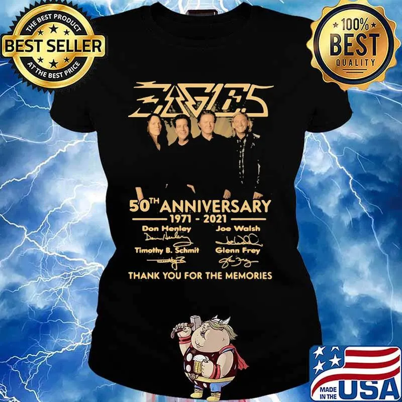 Eagles 50th Anniversary 1971 2021 Don Henley, Joe Walsh Timothy B. Schmit Signature Shirt Ladies tee
