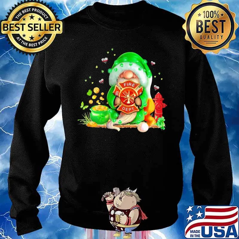 Gnome Patrick Day Firefighter Xmas Shirt Sweater