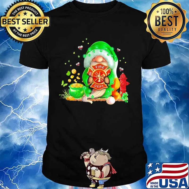 Gnome Patrick Day Firefighter Xmas Shirt