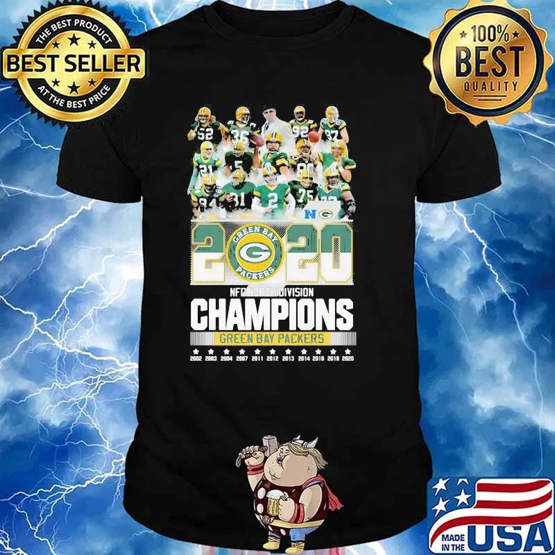 Green Bay Packers Nfc North Division Champions 2020 Stars Shirt Unisex