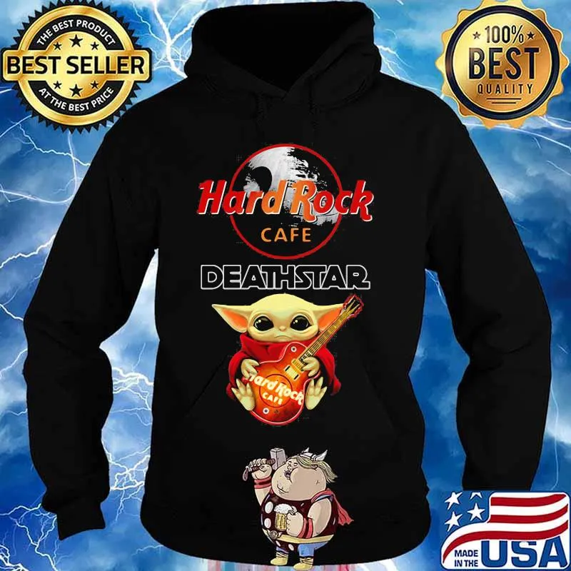 Hard Rock Café Deathstar Baby Yoda Shirt Hoodie