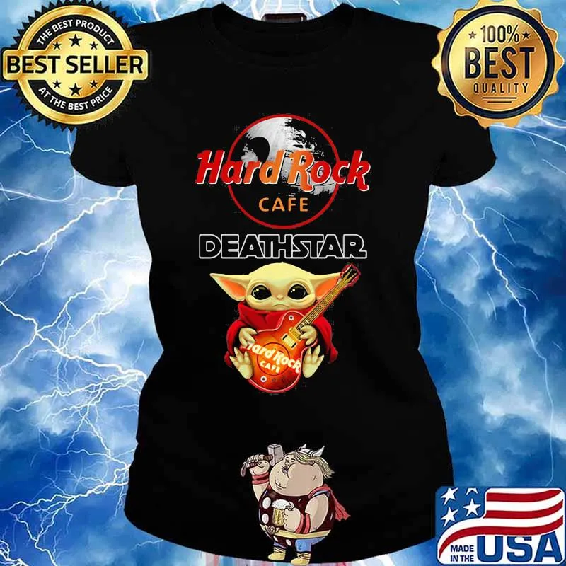 Hard Rock Café Deathstar Baby Yoda Shirt Ladies tee