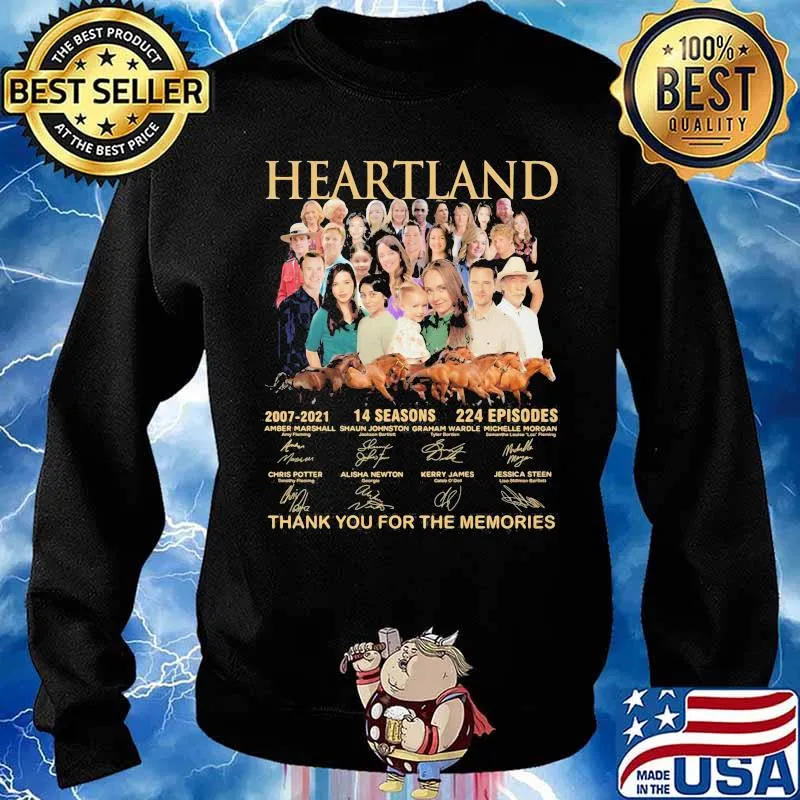 Heartland 14 Seasons 224 Episodes 2007 2021 Thank You For The Memories Signature Shirt Sweater