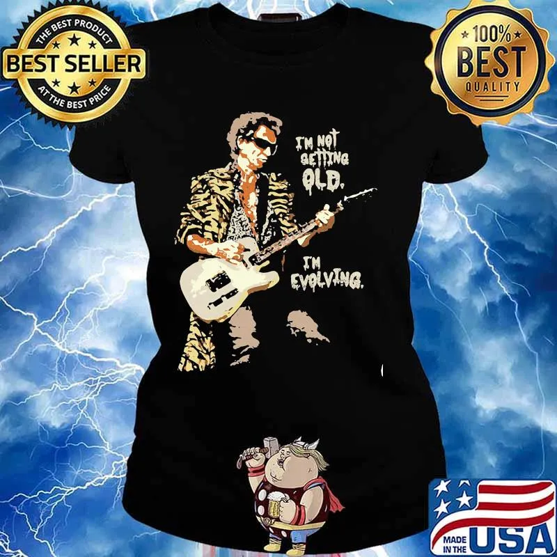 I'm Not Getting Old I'm Evolving Guitar Shirt Ladies tee