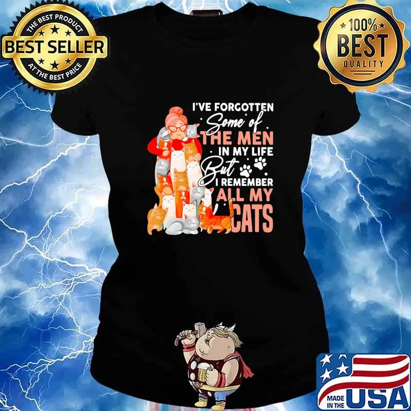 I've Forgotten Some Ò The Men In My Life But I Remember All y Cats Shirt Ladies tee