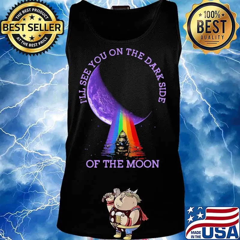 I’ll See You On The Dark Side Of The Moon Rainbow Lgbt Shirt Tank top