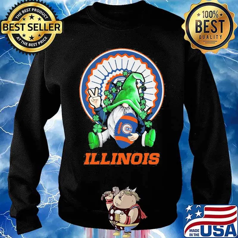 Illinois Football Gnome Patrick’s Day Shirt Sweater