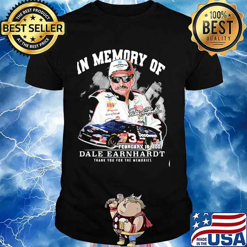 In Memory Of Dale Earnhardt Thank You For The Memories Shirt