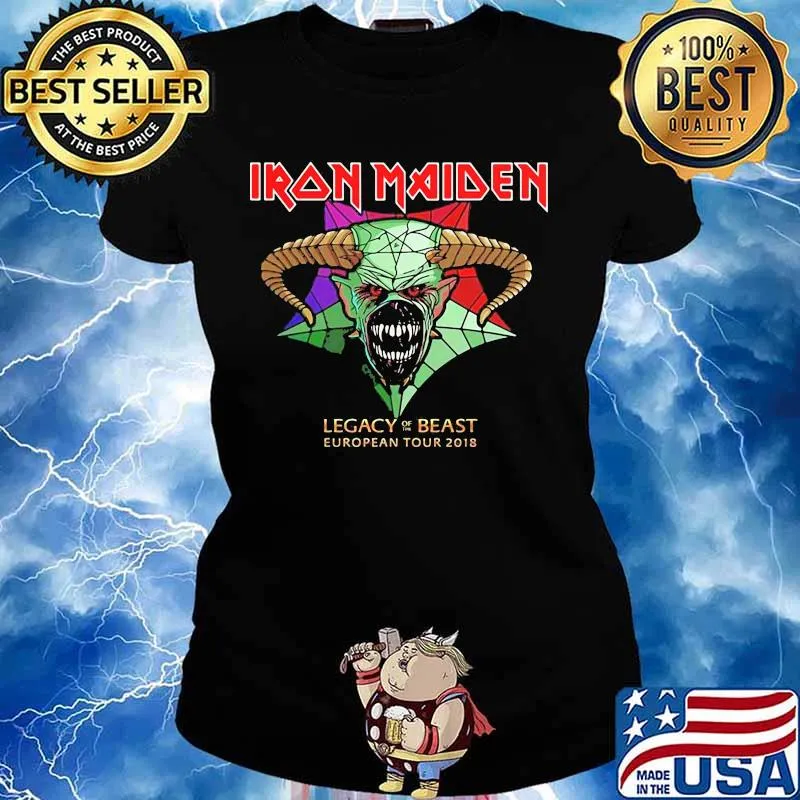 Iron Maiden 'Legacy Of The Beast Tour' Womens Fitted Shirt Ladies tee