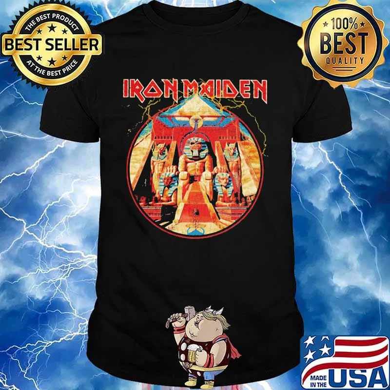 Iron Maiden Powerslave Lightning Circle Shirt