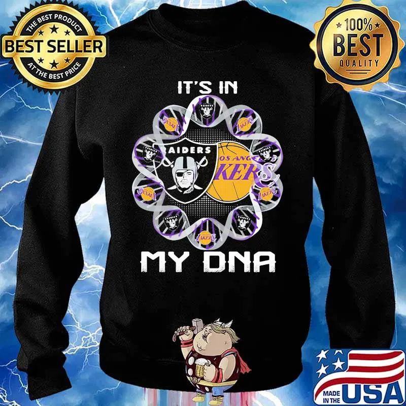 It’s In My Dna Raiders And Los Angeles Lakers Team Football Shirt Sweater