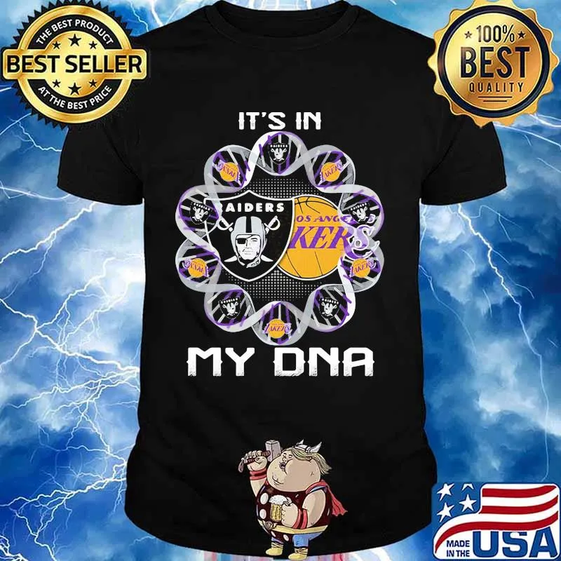 It’s In My Dna Raiders And Los Angeles Lakers Team Football Shirt