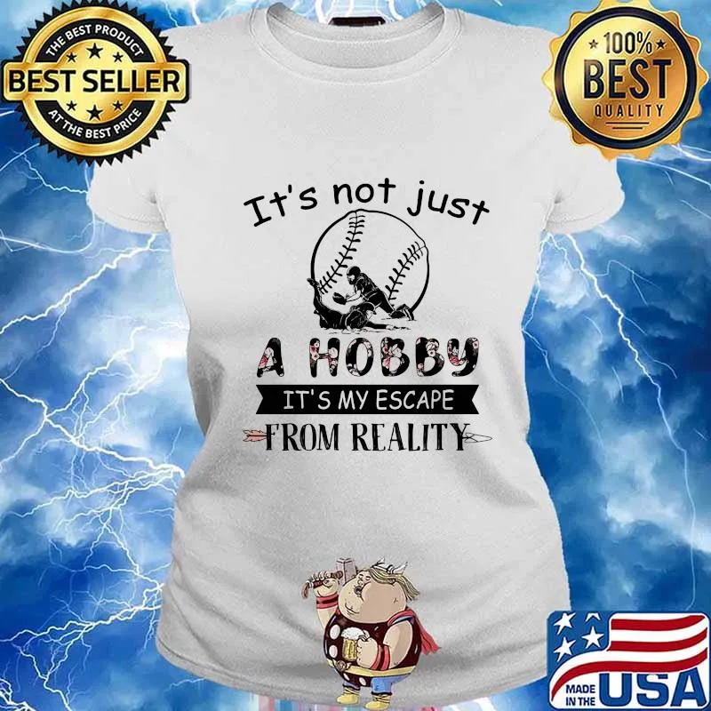 It’s Not Just A Hobby It’s My Escape From Reality Softball Flowers Shirt Ladies tee