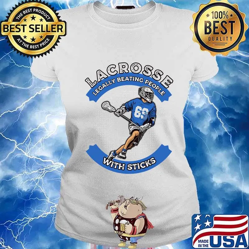 Lacrosse Legally Beating People With Sticks Player Golf Ball Shirt Ladies tee