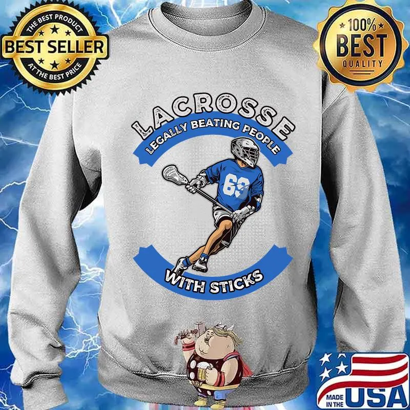 Lacrosse Legally Beating People With Sticks Player Golf Ball Shirt Sweater