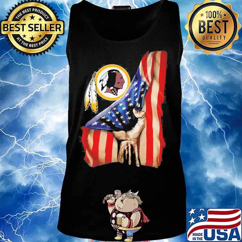 Logo Team Football Redskins American Flag Shirt Tank top
