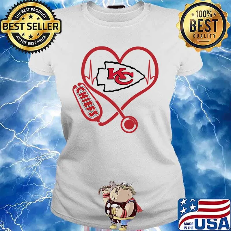 Love Chiefs Heart Beat Medical Shirt Ladies tee