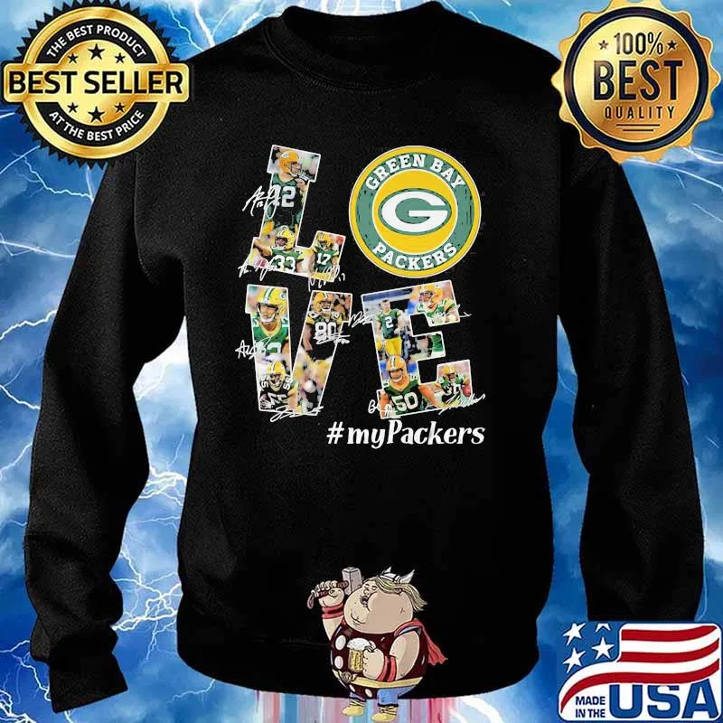 Love Green Bay Packers Signature Shirt Sweater