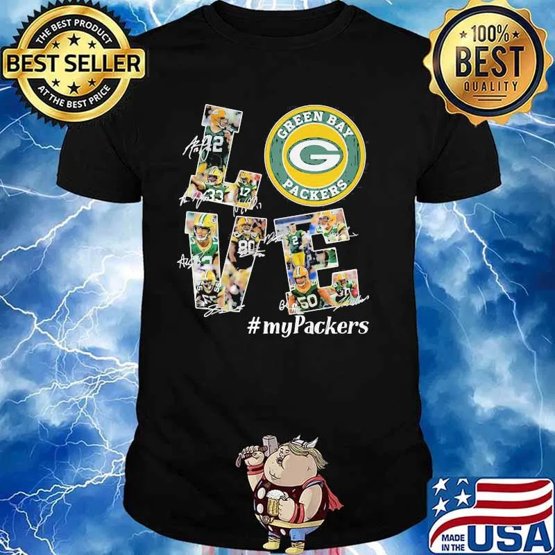 Love Green Bay Packers Signature Shirt Unisex