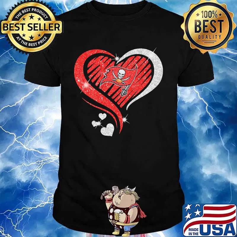 Love Heart Diamond Tampa Bay Buccaneers Football Shirt