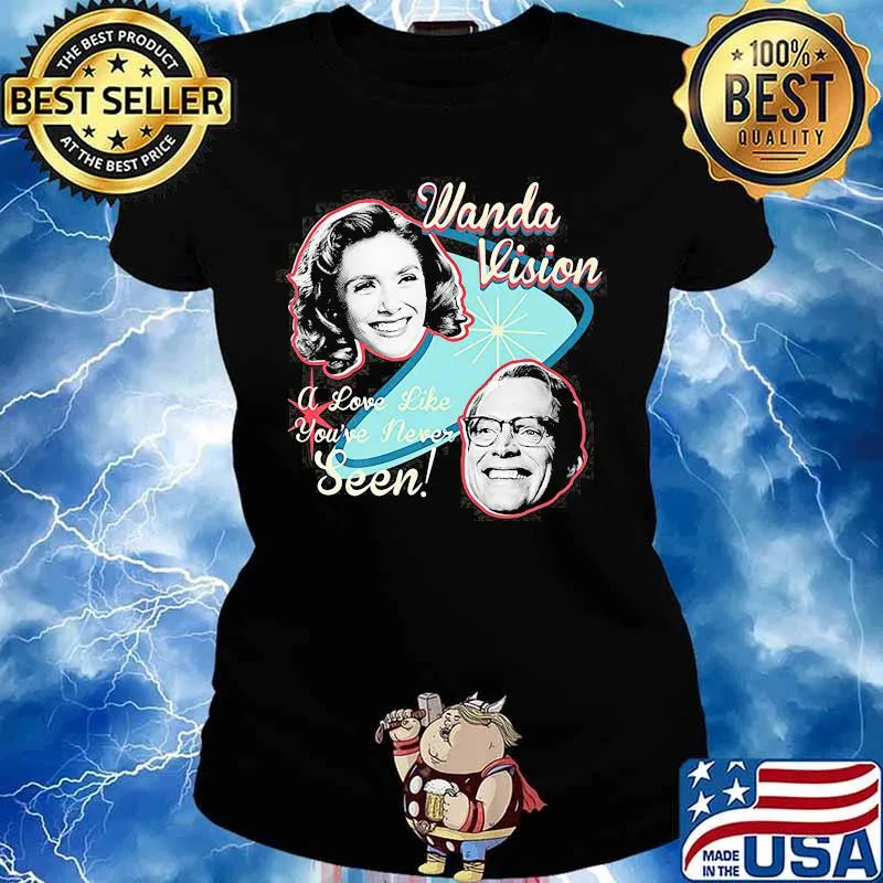 Marvel Wandavision Wanda And Vision Love Shirt Ladies tee