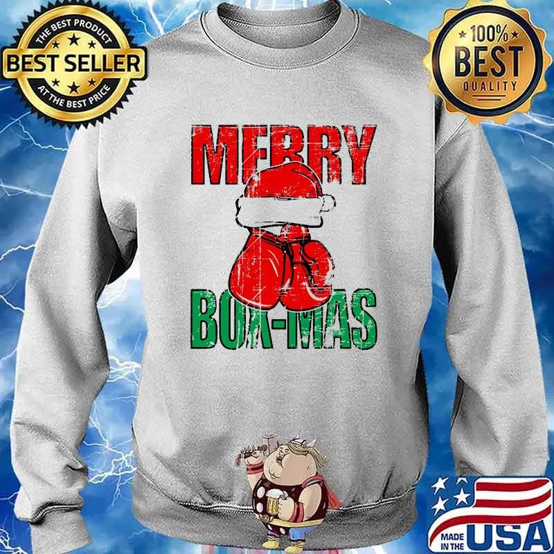 Merry Box Mas Boxing Hat Santa Clause Xmas Shirt Sweater