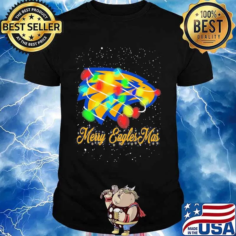 Merry Eagles Mar Lights Christmas Shirt