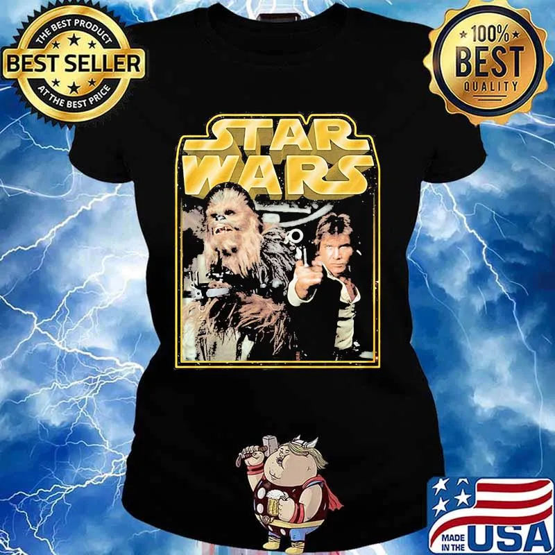 Millennium Falcon Pilots Chewbacca And Han Solo Star Wars Shirt Ladies tee