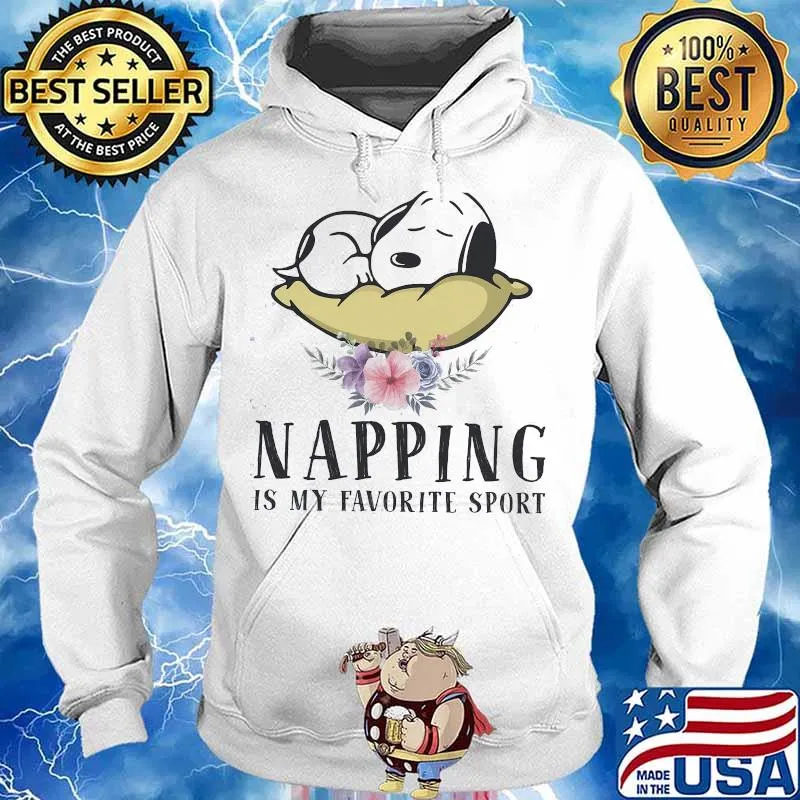 Napping Is My Favorite Sport Snoopy Flower Shirt Hoodie