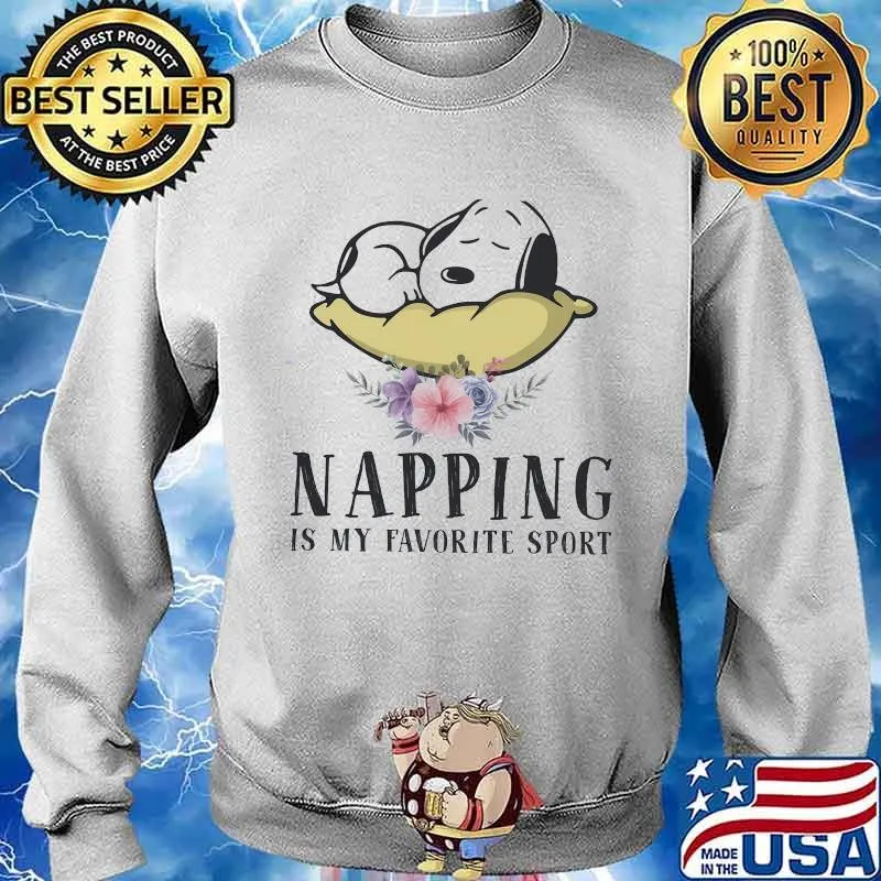 Napping Is My Favorite Sport Snoopy Flower Shirt Sweater
