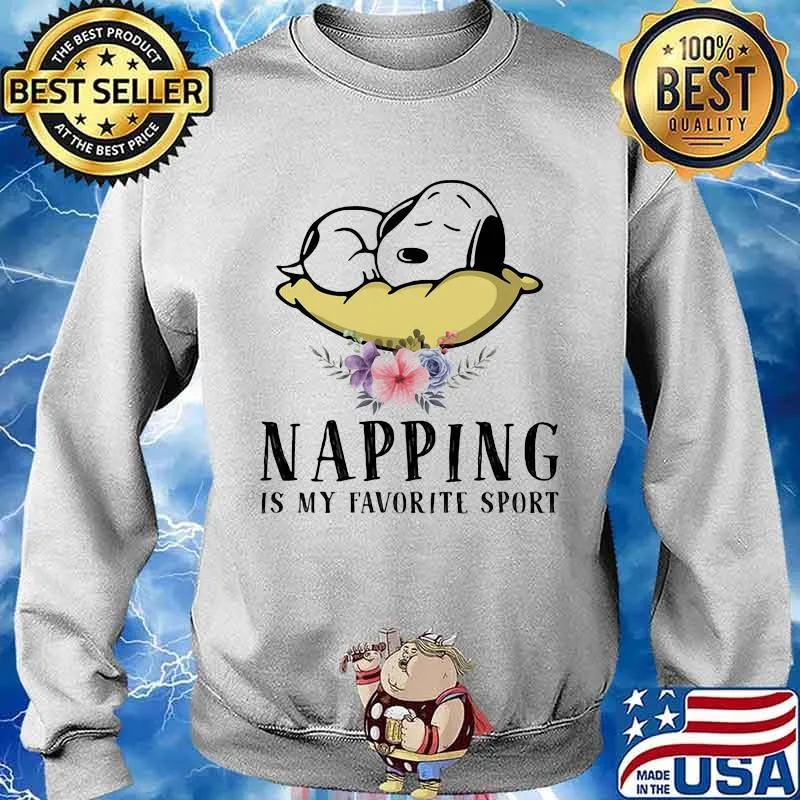 Napping Is My Favorite Sport Snoopy Sleep Flower Shirt Sweater