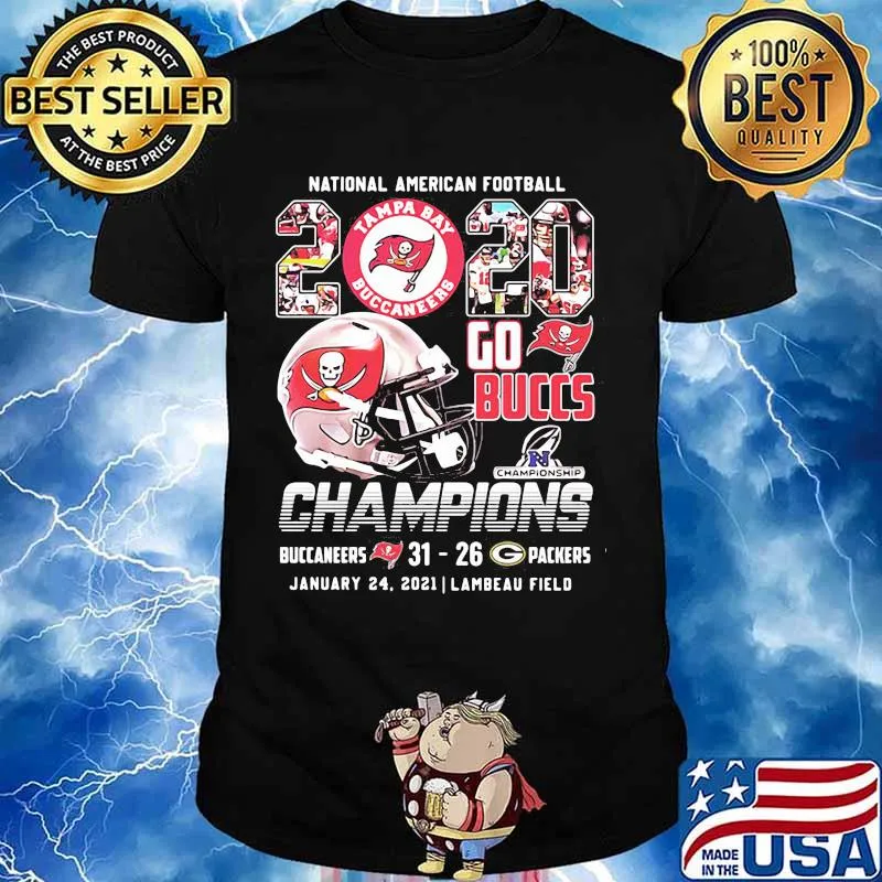 National American Football 2020 Tampa Bay Buccaneers Go Buccs Champions Shirt