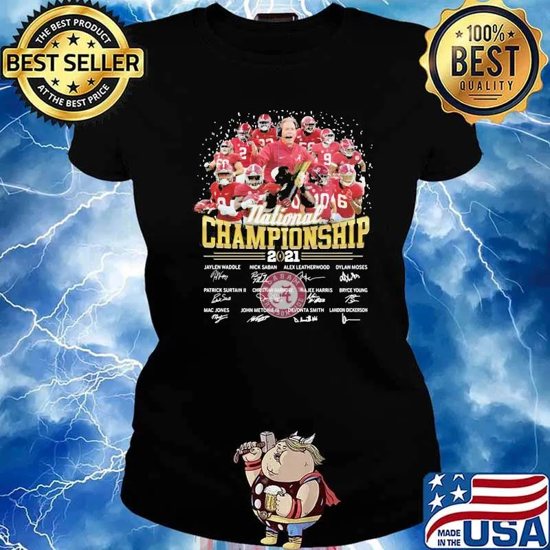 National Championship 2021 Alabama Crimson Tide Signature Shirt Ladies tee