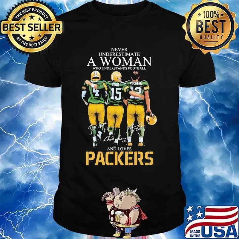 Never Underestimate A Woman Who Understand Football And Loves Packers Signature Shirt