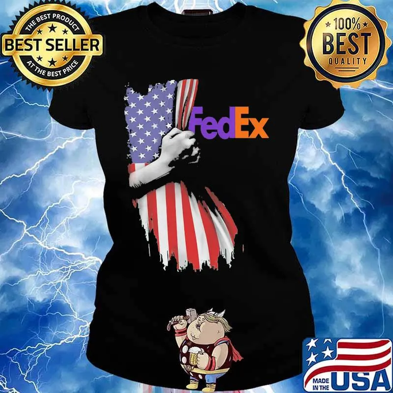 Official Fedex American Flag Shirt Ladies tee